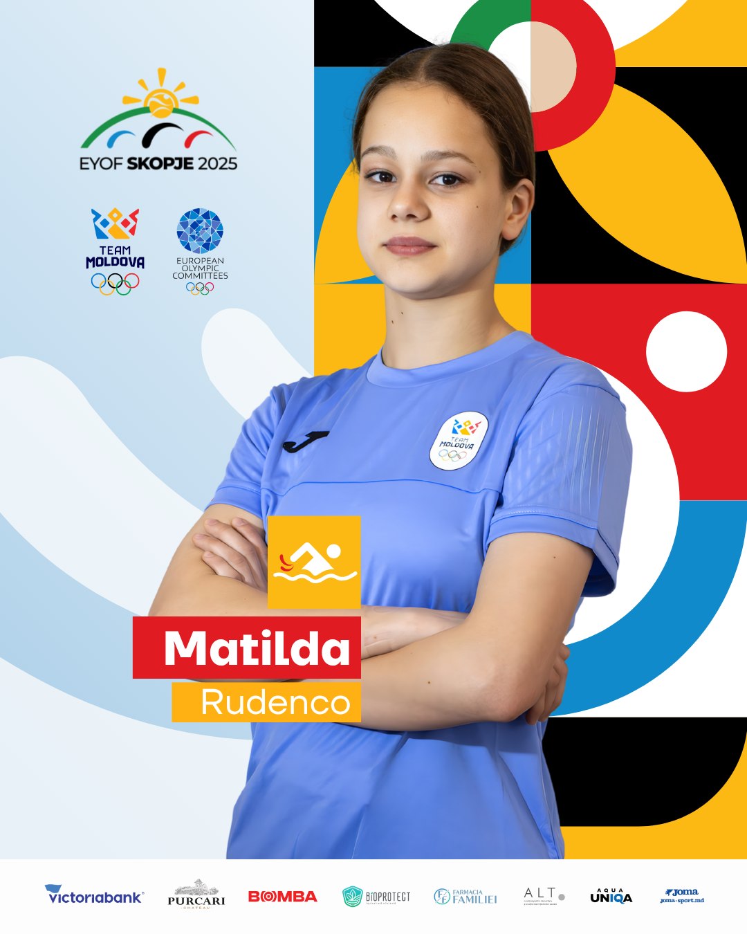 TEAM MOLDOVA | FOTE Skopje 2025  Matilda Rudenco, înot